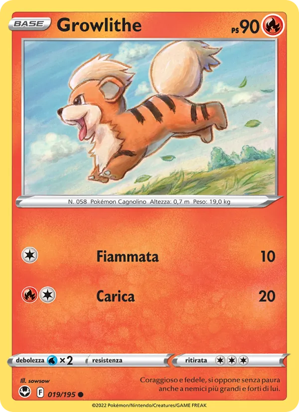 Growlithe (Tempesta Argentata #019/195)