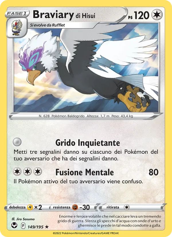 Braviary di Hisui (Silver Tempest #149/195)