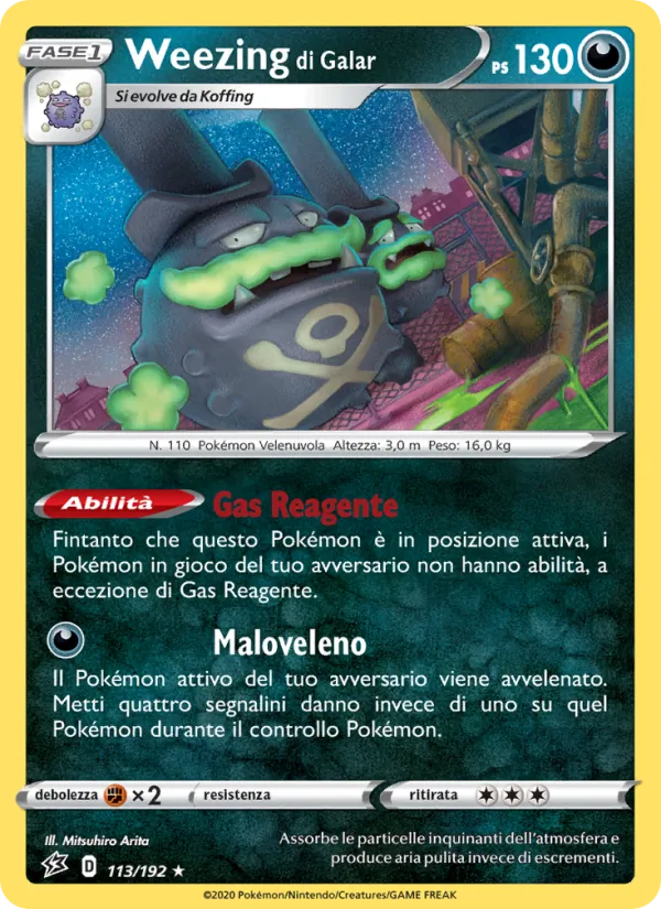 Weezing di Galar (Rebel Clash #113/192)