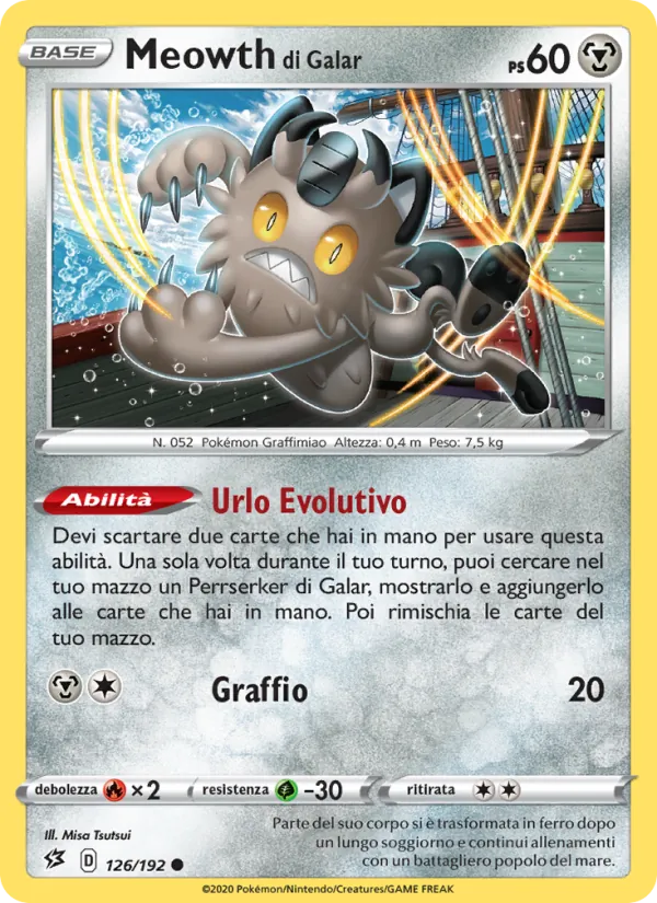 Meowth di Galar (Rebel Clash #126/192)