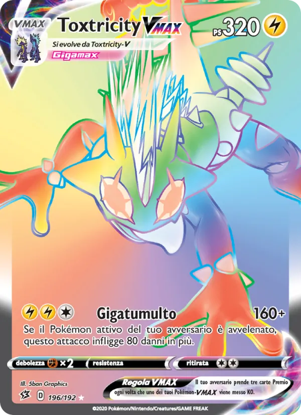 Toxtricity VMAX (Fragore Ribelle #196/192)