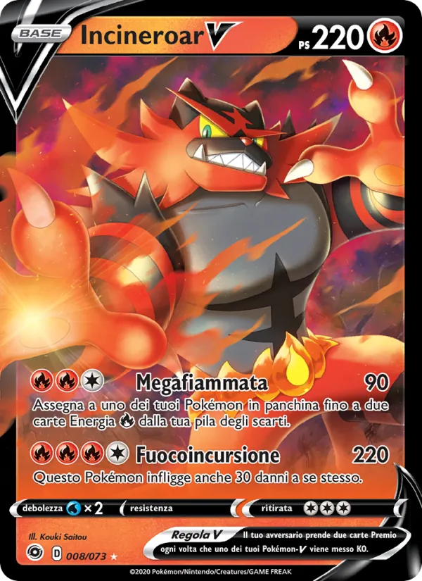 Incineroar V (Champion's Path #8/73)