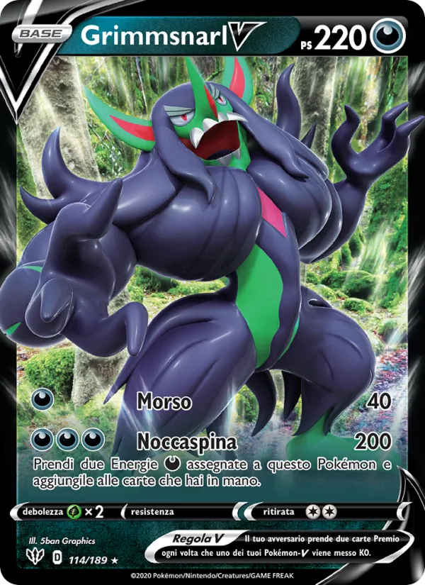 Grimmsnarl V (Fiamme Oscure #114/189)