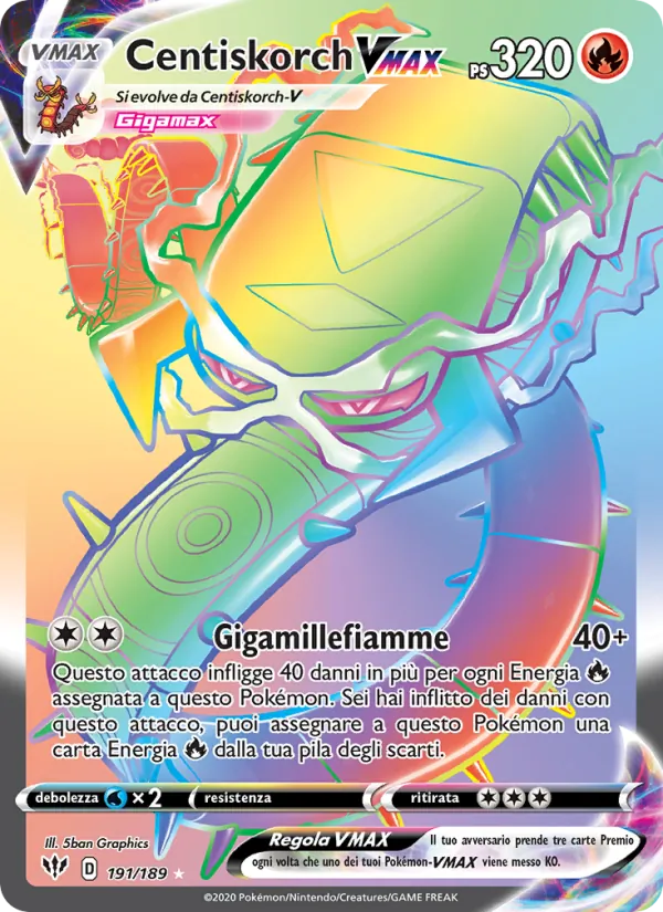 Centiskorch VMAX (Fiamme Oscure #191/189)