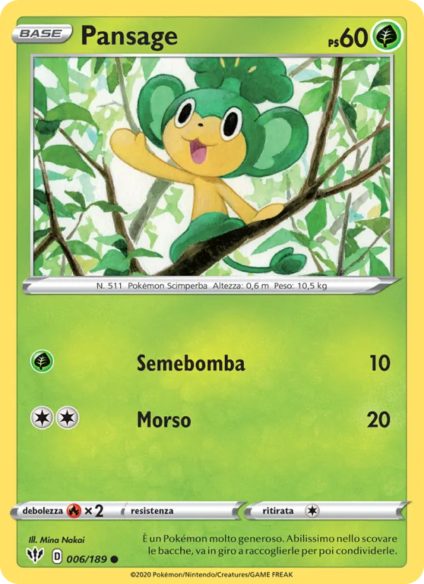 Pansage (Fiamme Oscure #6/189)