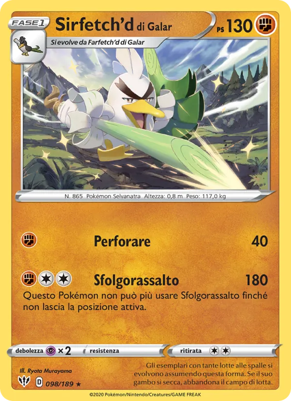 Sirfetch'd di Galar (Fiamme Oscure #98/189)