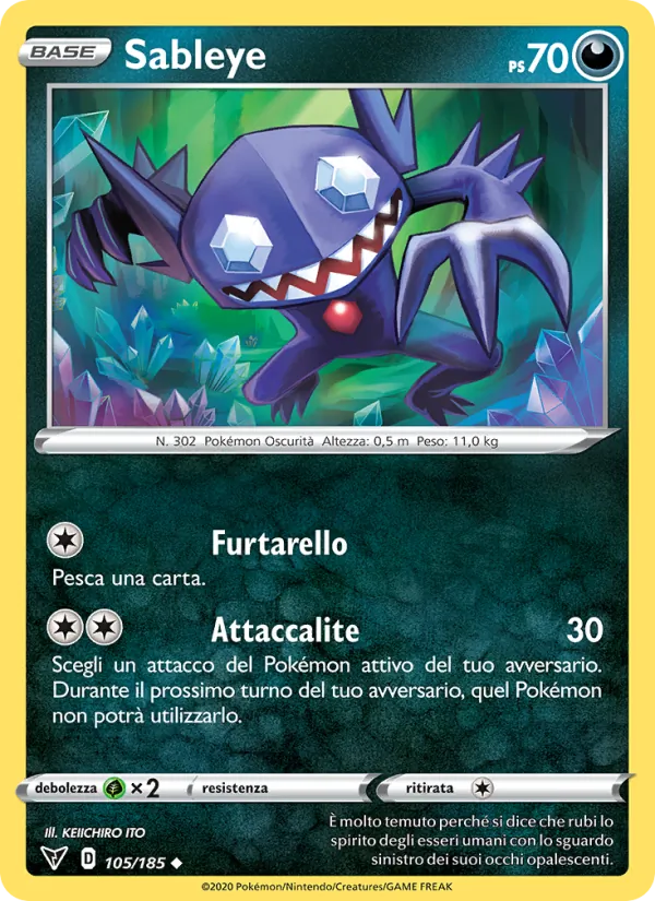 Sableye (Voltaggio Sfolgorante #105/185)