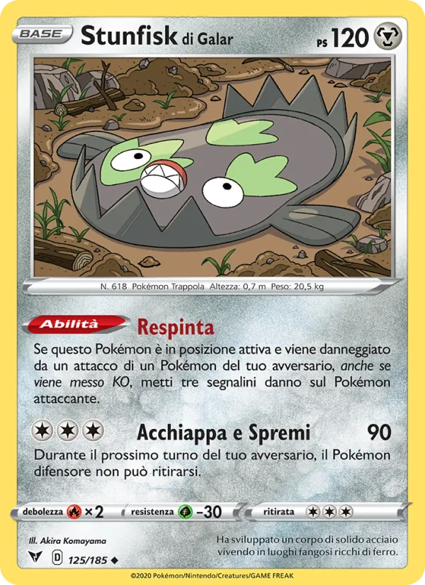Stunfisk di Galar (Voltaggio Sfolgorante #125/185)