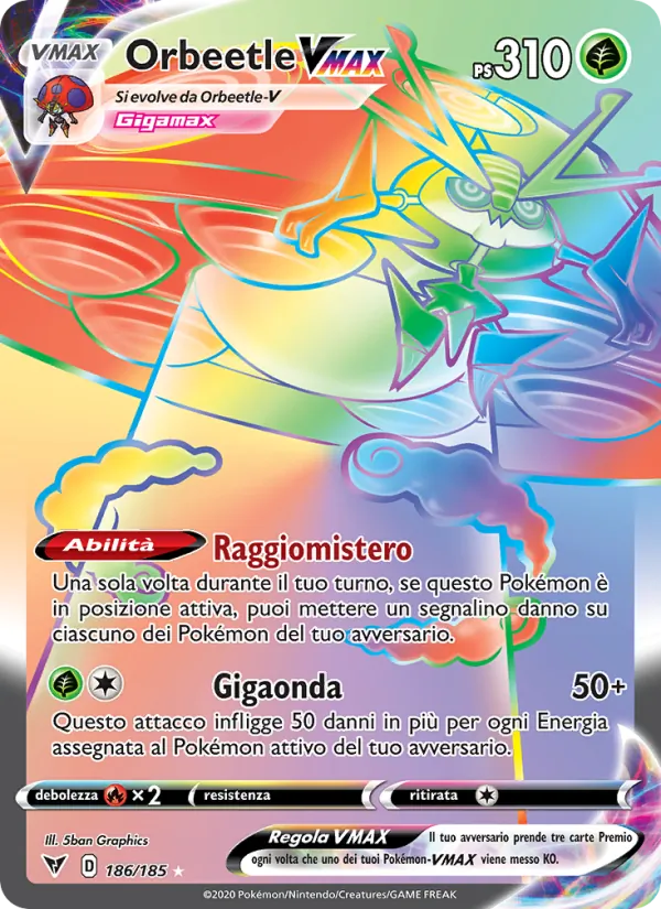 Orbeetle VMAX (Voltaggio Sfolgorante #186/185)