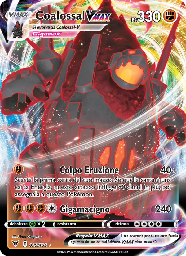 Coalossal VMAX (Voltaggio Sfolgorante #99/185)