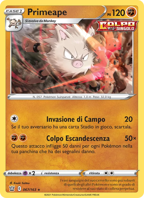 Primeape (Battle Styles #67/163)