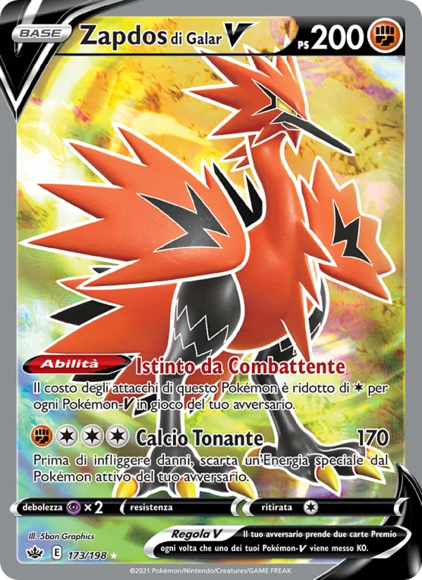 Zapdos di Galar V (Regno Glaciale #173/198)