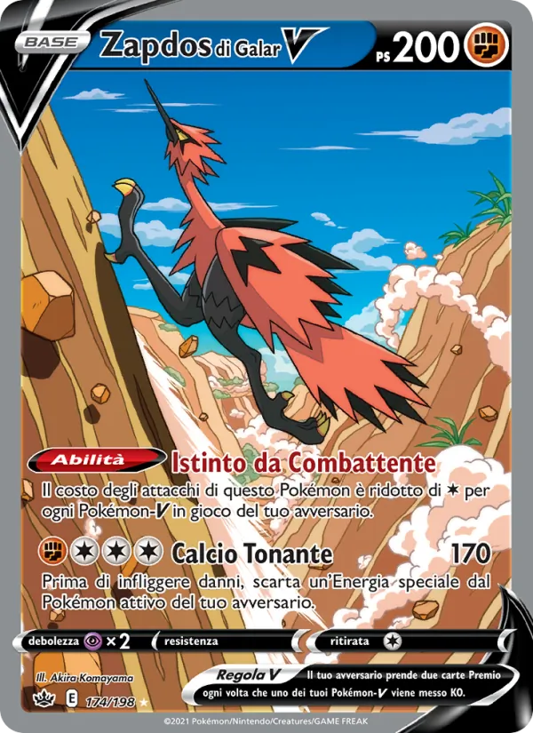 Zapdos di Galar V (Regno Glaciale #174/198)