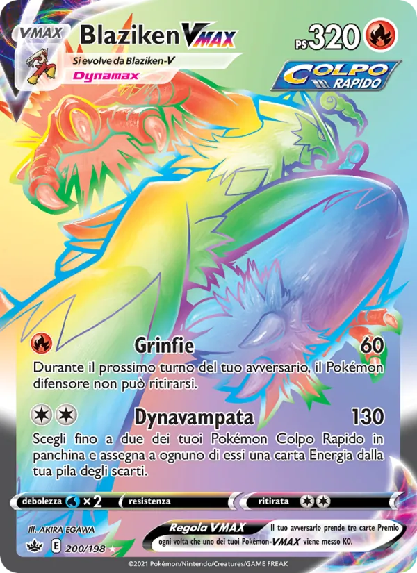 Blaziken VMAX (Regno Glaciale #200/198)