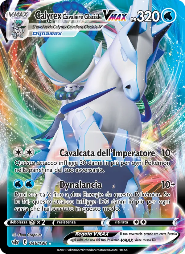 Calyrex Cavaliere Glaciale VMAX (Regno Glaciale #46/198)