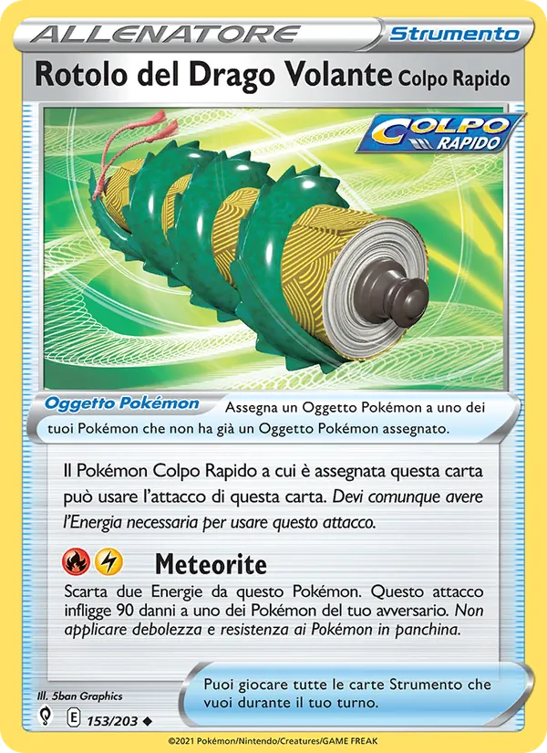 Rotolo del Drago Volante Colpo Rapido (Evoluzioni Eteree #153/203)