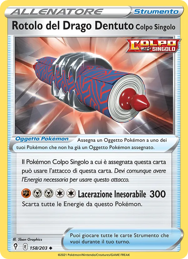 Rotolo del Drago Dentuto Colpo Singolo (Evoluzioni Eteree #158/203)