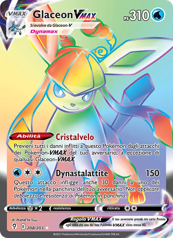 Glaceon VMAX (Evoluzioni Eteree #208/203)
