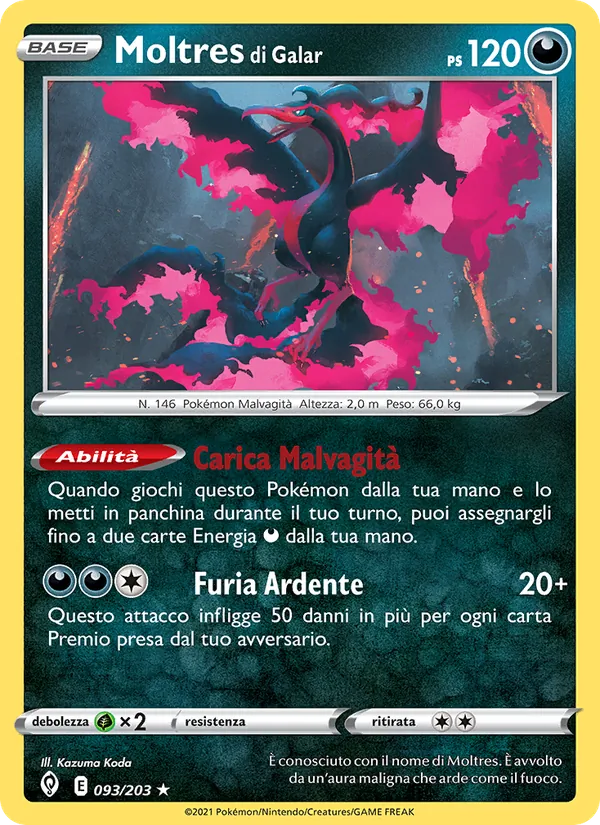 Moltres di Galar (Evoluzioni Eteree #93/203)