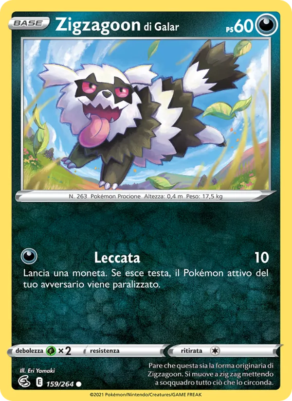 Zigzagoon di Galar (Colpo Fusione #159/264)