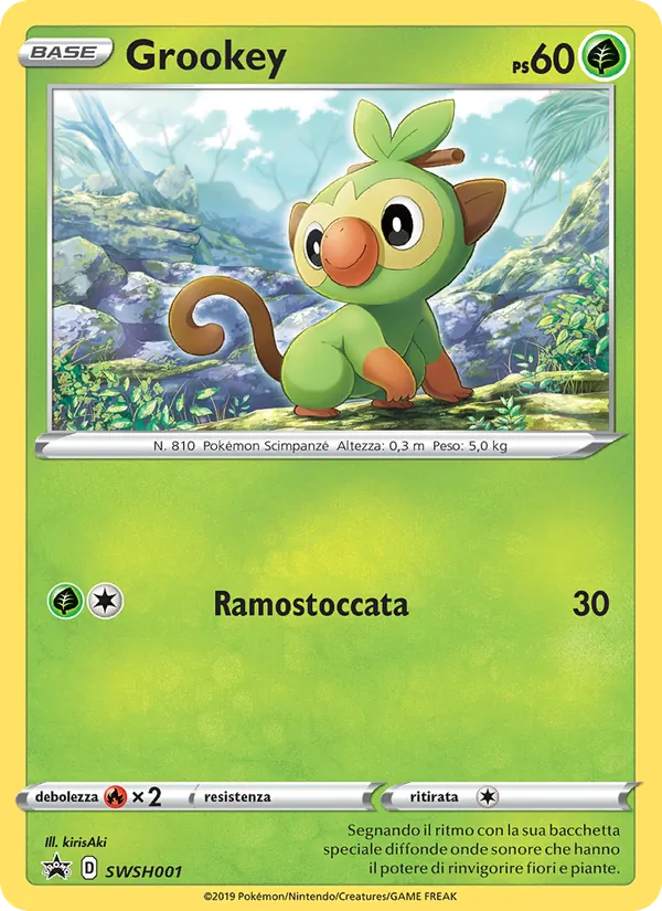 Grookey (SWSH Black Star Promos #SWSH001/307)