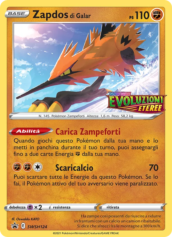 Zapdos di Galar (SPSC Promo #SWSH124/307)
