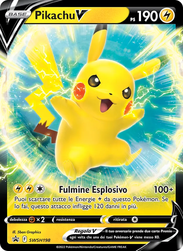 Pikachu V (SWSH Black Star Promos #SWSH198/307)