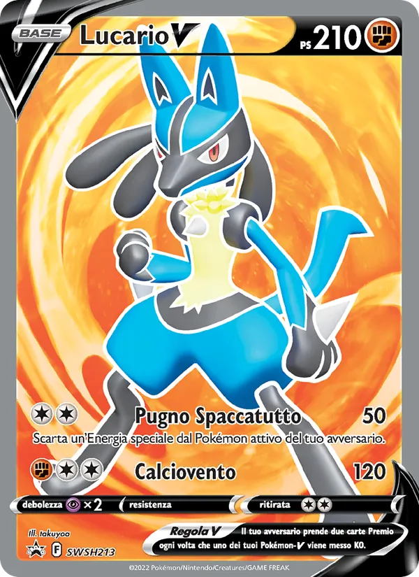 Lucario V (SWSH Black Star Promos #SWSH213/307)