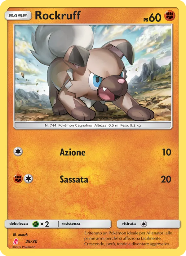 Rockruff (Sole e Luna trainer Kit (Lycanroc) #29/30)