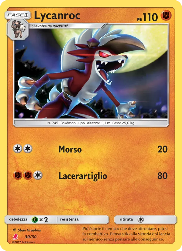 Lycanroc (Sole e Luna trainer Kit (Lycanroc) #30/30)