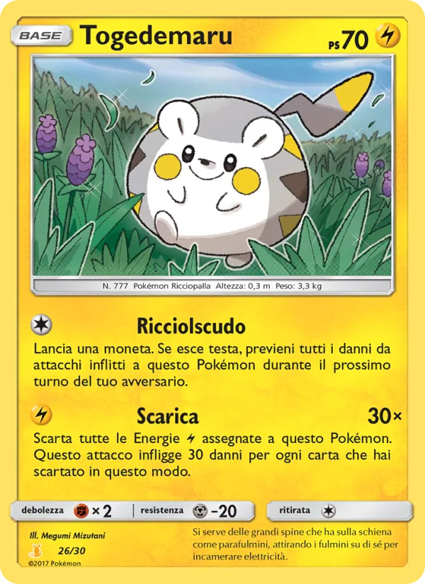 Togedemaru (Sole e Luna trainer Kit (Alolan Raichu) #26/30)