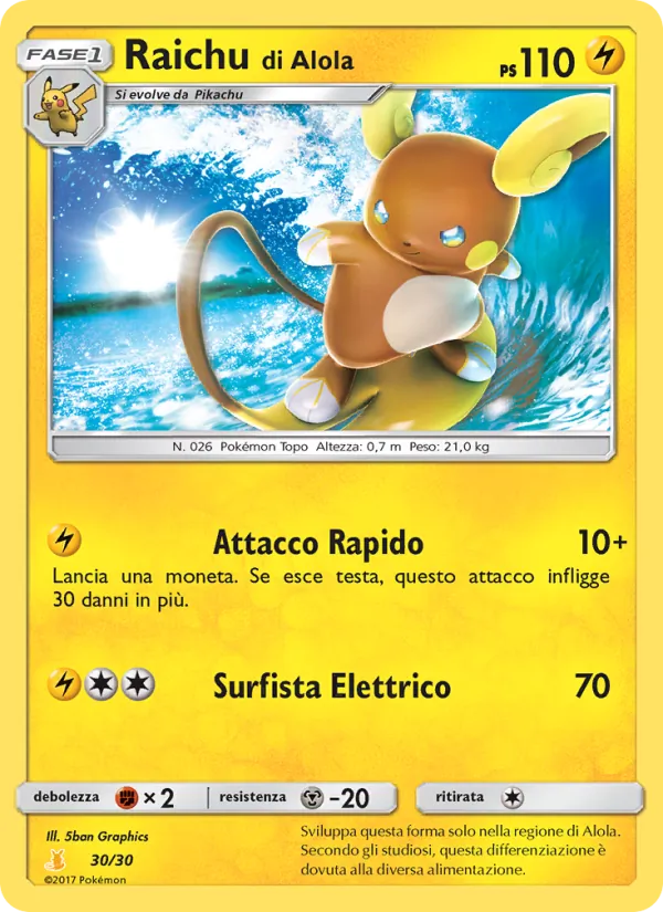 Raichu di Alola (Sole e Luna trainer Kit (Alolan Raichu) #30/30)
