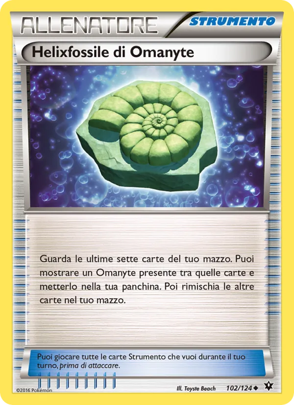 Helixfossile di Omanyte (Destini Incrociati #102/124)
