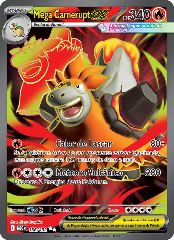 Mega Camerupt ex (Mega Evolution #156/132)