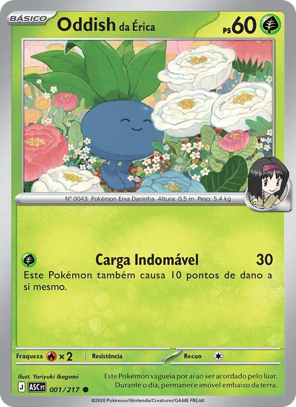 Oddish da Érica (Ascended Heroes #001/217)