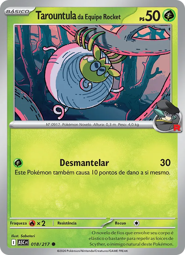 Tarountula da Equipe Rocket (Ascended Heroes #018/217)