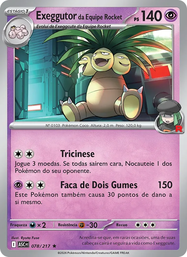 Exeggutor da Equipe Rocket (Ascended Heroes #078/217)