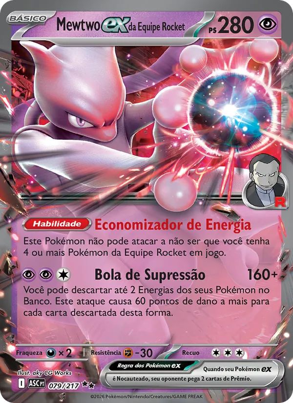 Mewtwo ex da Equipe Rocket (Ascended Heroes #079/217)