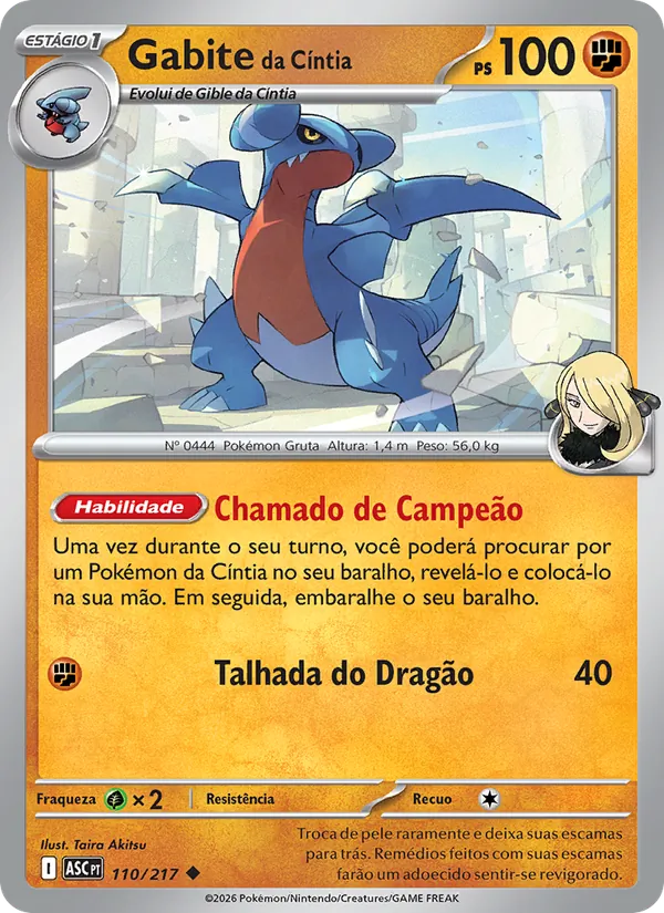 Gabite da Cíntia (Ascended Heroes #110/217)