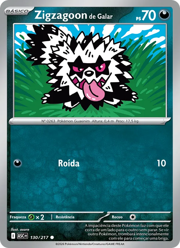 Zigzagoon de Galar (Ascended Heroes #130/217)