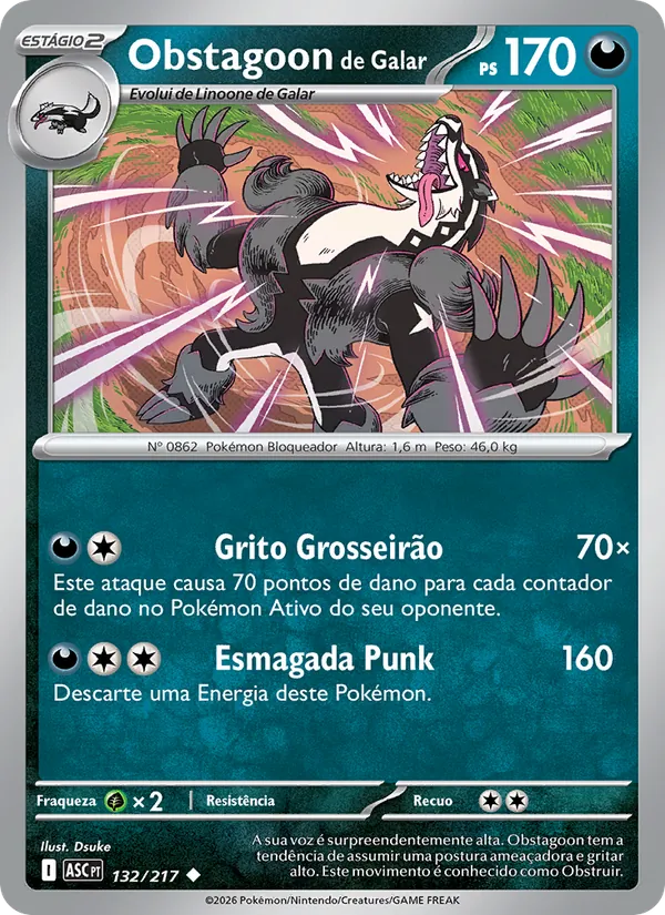 Obstagoon de Galar (Ascended Heroes #132/217)