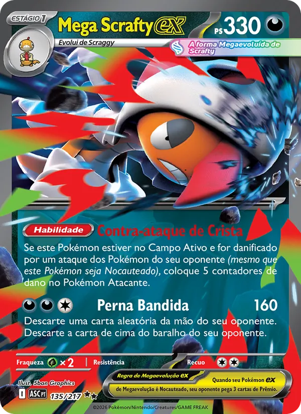 Mega Scrafty ex (Ascended Heroes #135/217)