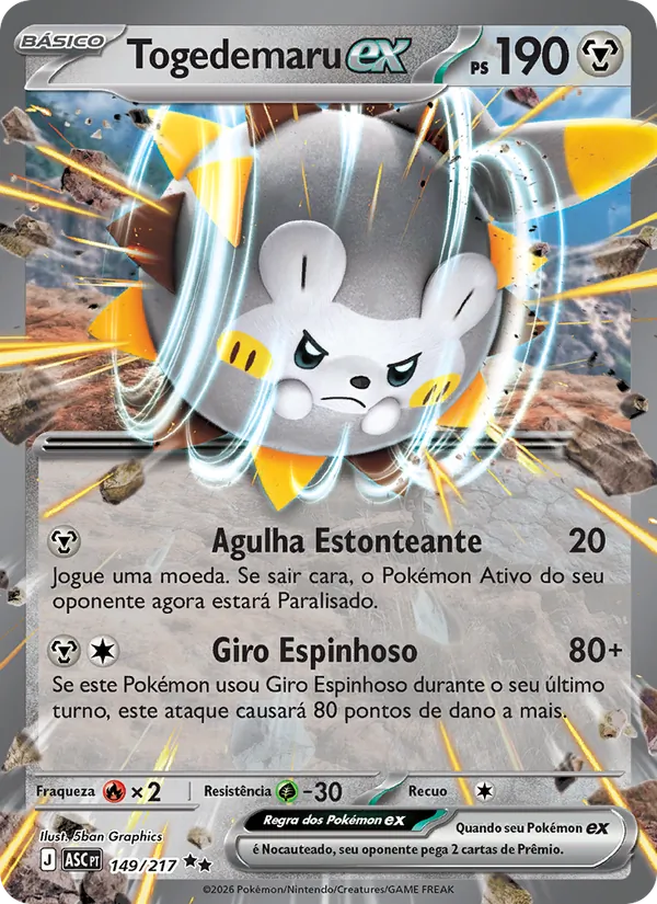 Togedemaru ex (Ascended Heroes #149/217)