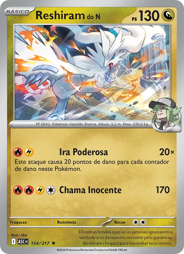 Reshiram do N (Ascended Heroes #154/217)