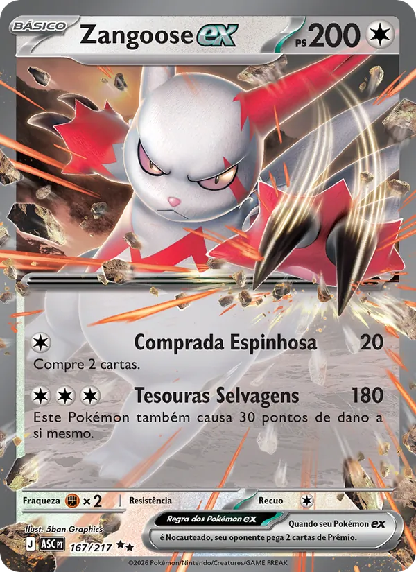 Zangoose ex (Ascended Heroes #167/217)