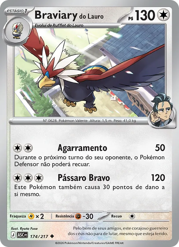 Braviary do Lauro (Ascended Heroes #174/217)