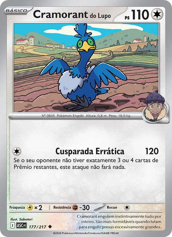 Cramorant do Lupo (Ascended Heroes #177/217)