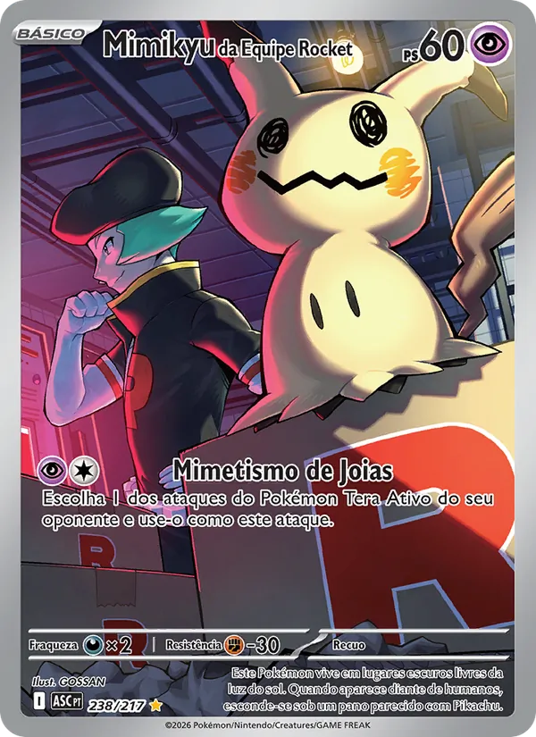 Mimikyu da Equipe Rocket (Ascended Heroes #238/217)