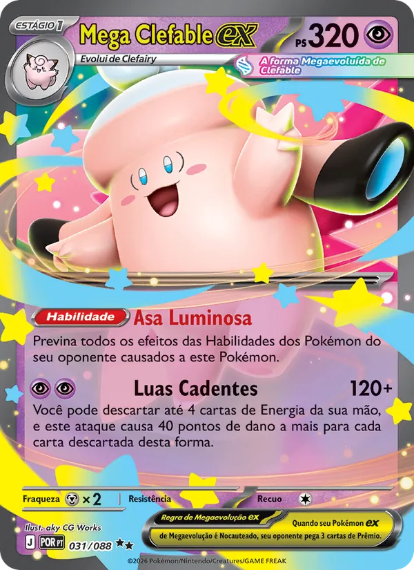 Mega Clefable ex (Perfect Order #031/88)