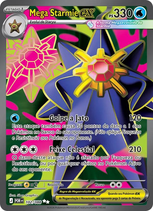 Mega Starmie ex (Perfect Order #102/88)